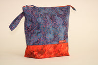 Project Bag - Blue Orange /  Batik